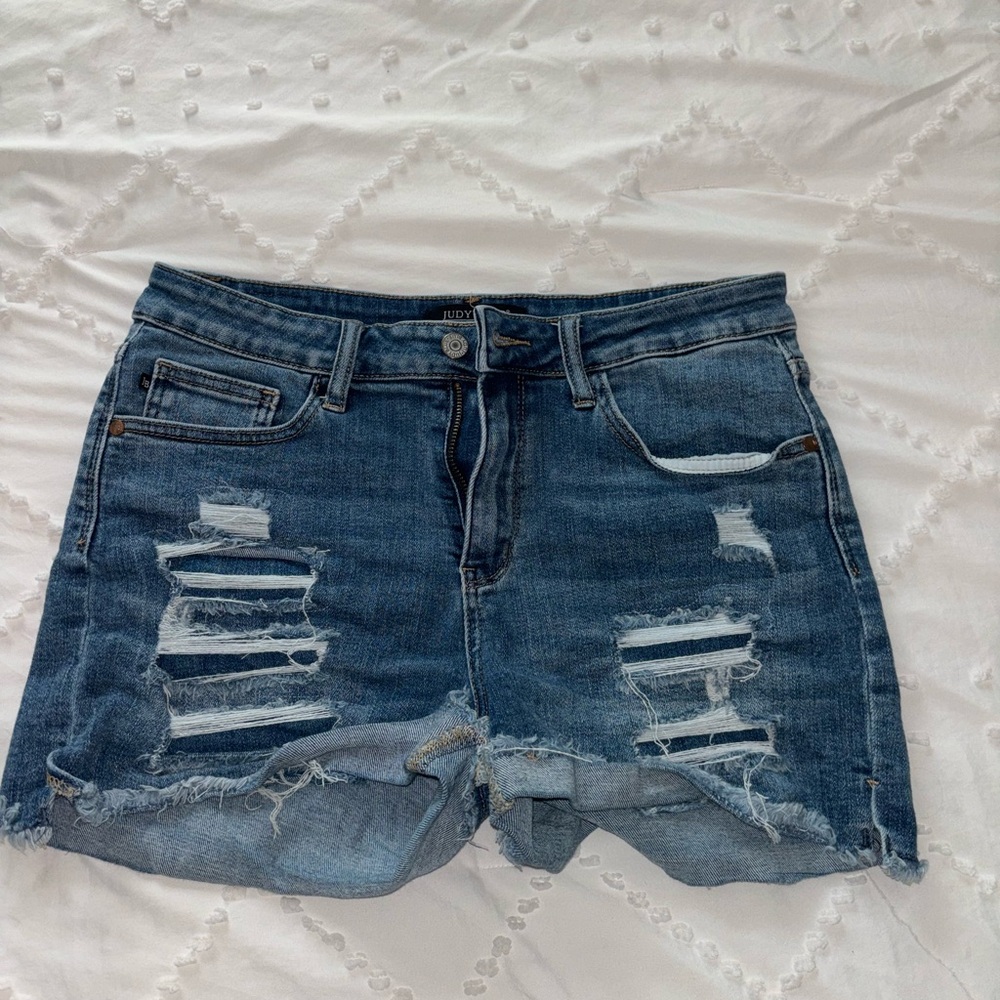 Judy Blue Distressed Denim Shorts